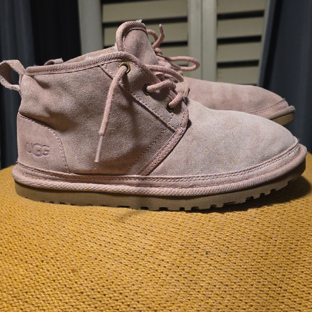 UGG Blush Suede Lace-Up Boots